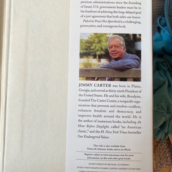 Palestine Peace Not Apartheid, Jimmy Carter, 1st Edition Hardcover - Picture 5 of 9